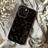 Custom Name Dark Tortoiseshell iPhone Case - Vertical