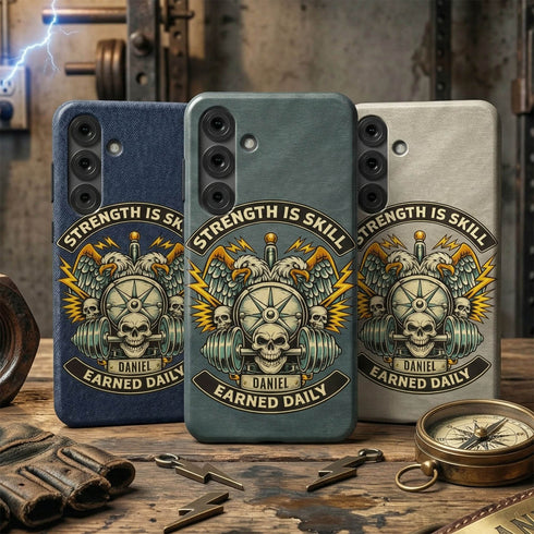 Personalized Gym Rat Strength is Skill Galaxy Case