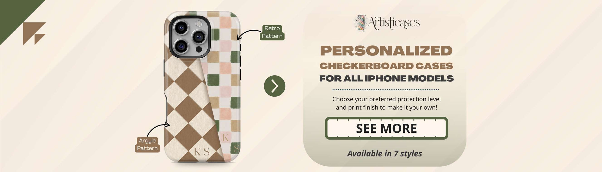 Personalized Checkered iPhone Cases
