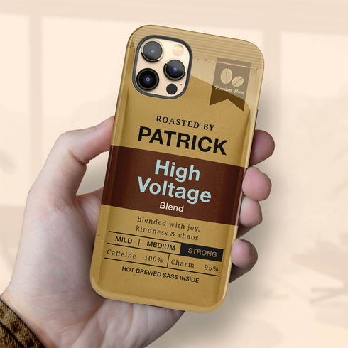 Personalized Morning Fuel Coffee Bean Bag iPhone Case