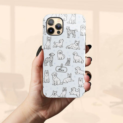 Personalized Dog Doodle Tag iPhone Case