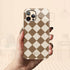 Custom Initials Argyle Checkerboard iPhone Case