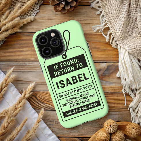 Personalized Lost & Found Tag iPhone Case