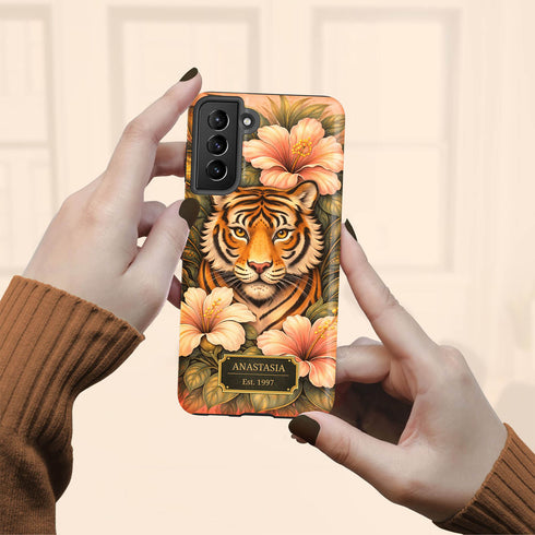 Personalized Royal Tiger Garden Galaxy Case
