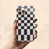 Custom Initials Retro Checkerboard iPhone Case