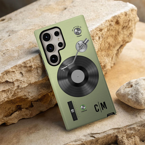 Personalized Classic Vinyl Record Player Galaxy Case
