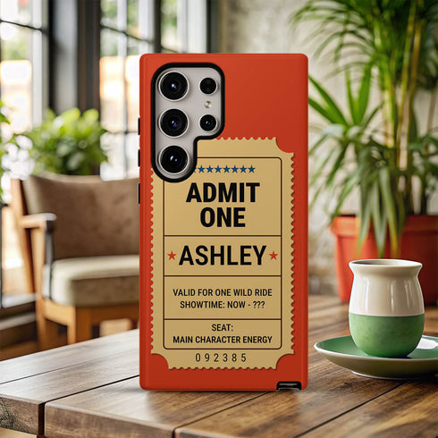 Personalized Admit One Ticket Chaos Pass Galaxy Case