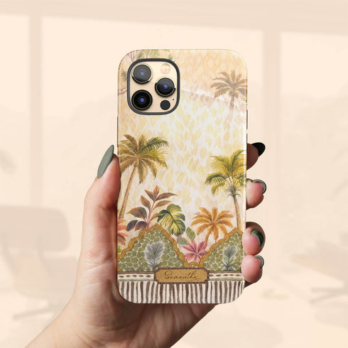 Personalized Tropical Palms of Jaipur iPhone Case