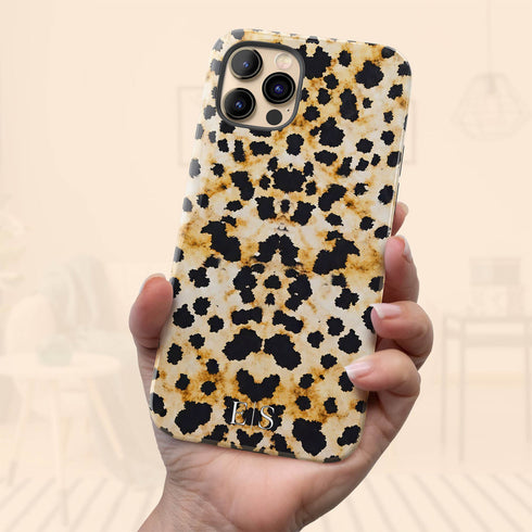 Personalized Luxe Inked Leopard iPhone Case