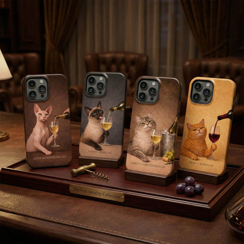 Custom Wine & Whiskers iPhone Case