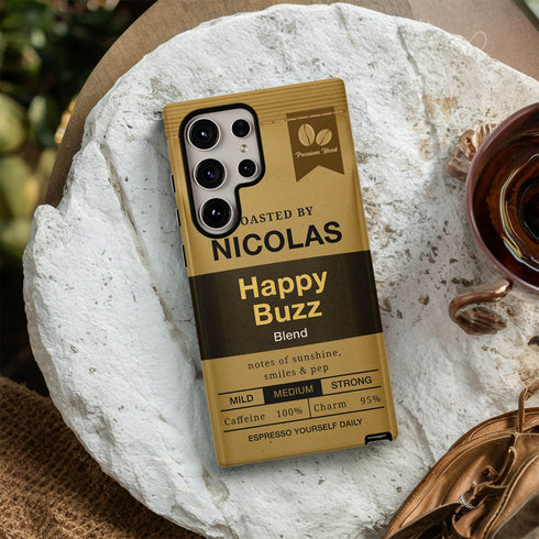 Personalized Morning Fuel Coffee Bean Bag Galaxy Case