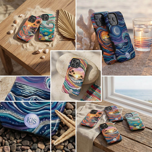 Personalized Ocean Flow iPhone Case