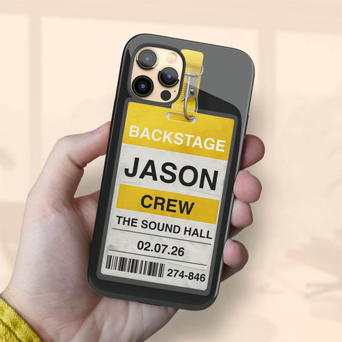 Personalized Music Concert Backstage Pass iPhone Case