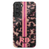 3D Striped Pattern Initials Dark Tort Galaxy Case