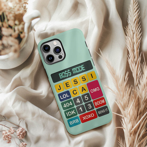 Personalized Retro Calculator iPhone Case