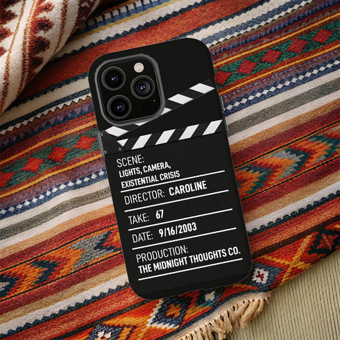 Personalized Movie Directors Clapperboard iPhone Case