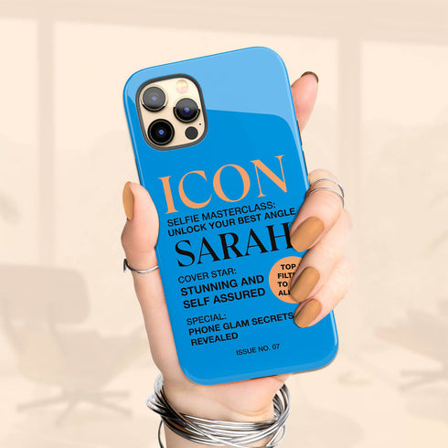 Personalized Iconic Pop Glam Magazine Cover iPhone Case