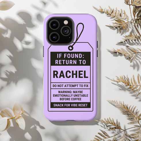 Personalized Lost & Found Tag iPhone Case