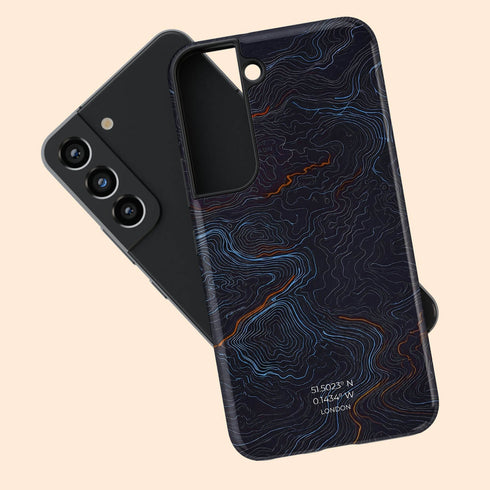 Personalized Midnight Topography Galaxy Case