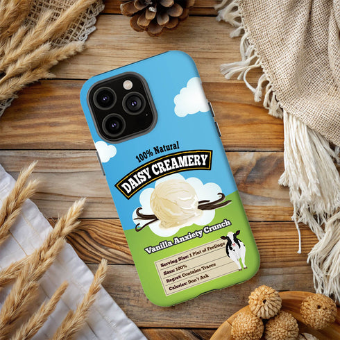 Personalized Emotional Support Ice Cream Pint iPhone Case