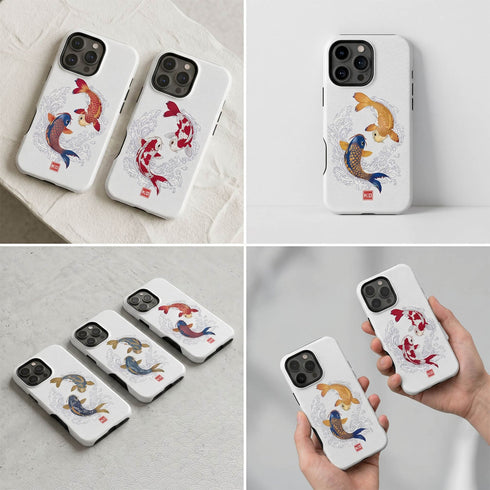 Personalized Yin Yang Koi Harmony iPhone Case