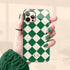 Custom Initials Argyle Checkerboard iPhone Case