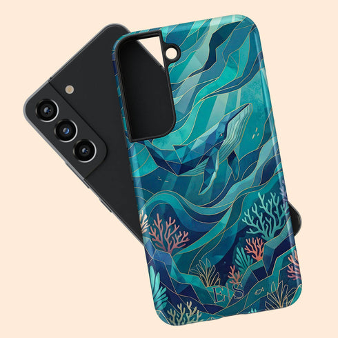 Personalized Polygon Glass Whale Galaxy Case