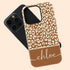 Boho Leopard Custom Name iPhone Case