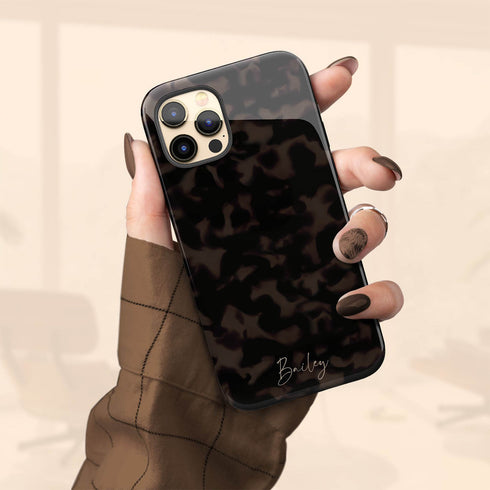 Custom Signature Name Tortoiseshell iPhone Case
