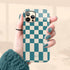 Custom Initials Retro Checkerboard iPhone Case