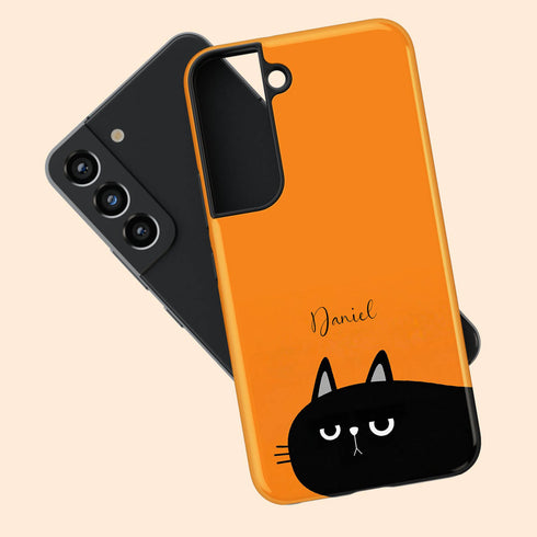 Personalized Cute Cat Mood Galaxy Case