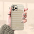Custom Name Earth Tone Stripes iPhone Case