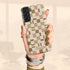 Custom Name Retro Geometric Checkerboard Galaxy Case