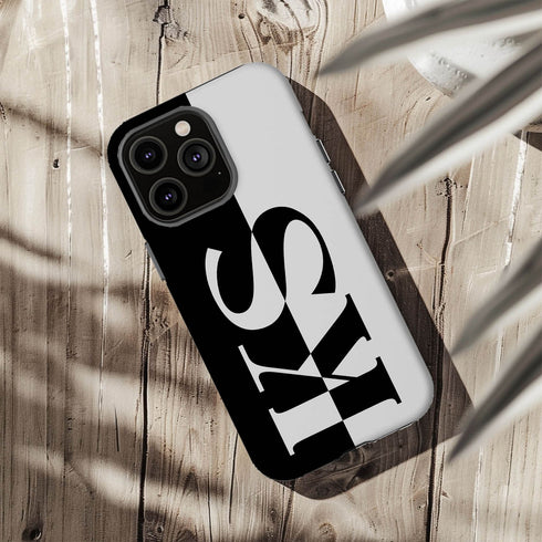 Personalized Minimalist Two-Tone Solid iPhone Case