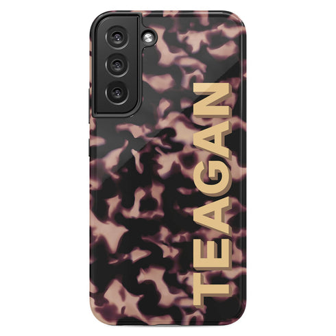3D Custom Name Dark Tort Galaxy Case
