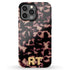 3D Custom Initials Dark Tort iPhone Case - Centered