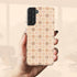 Custom Initials Floral Checkerboard Galaxy Case