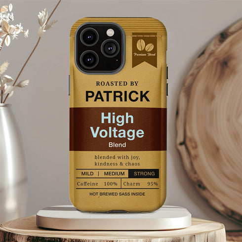 Personalized Morning Fuel Coffee Bean Bag iPhone Case