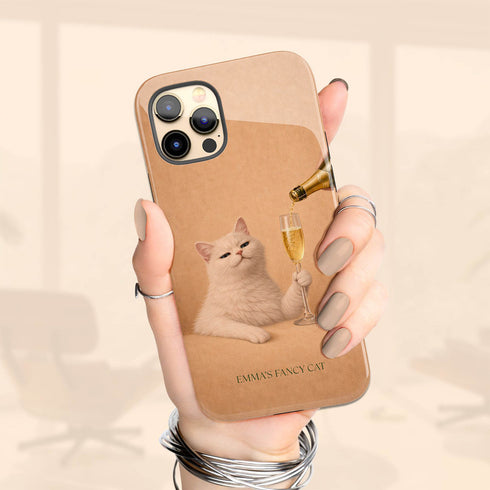 Custom Wine & Whiskers iPhone Case