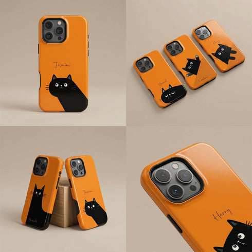 Personalized Cute Cat Mood iPhone Case