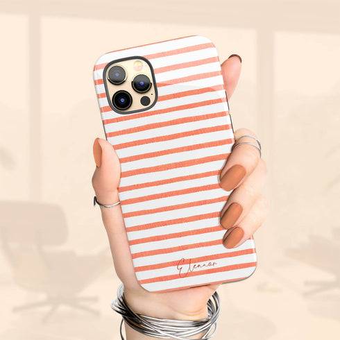 Personalized Coastal Stripes Collection iPhone Case