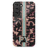 3D Striped Pattern Initials Dark Tort Galaxy Case