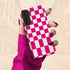 Custom Initials Retro Checkerboard Galaxy Case