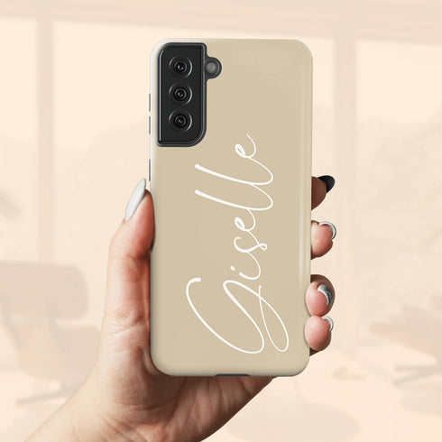 Custom Signature Name Earth Tones Galaxy Case - Light