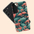 Custom Initials Tropical Pink Flamingos Galaxy Case