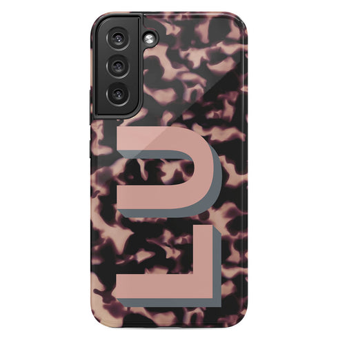 Custom 3D Initials Dark Tort Galaxy Case