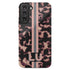 3D Striped Pattern Initials Dark Tort Galaxy Case