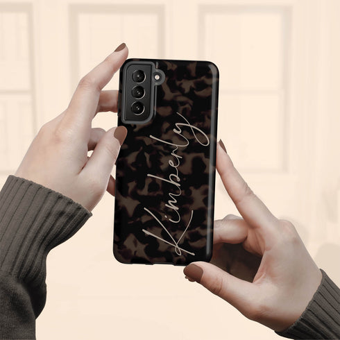 Tortoiseshell Custom Signature Name Galaxy Case