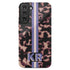 3D Striped Pattern Initials Dark Tort Galaxy Case