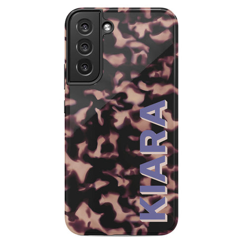 3D Custom Name Dark Tort Galaxy Case